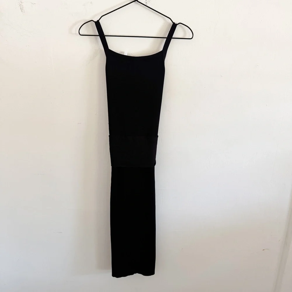 NWT Helmut Lang Black Knit Tie Waist Dress S - Picture 8 of 8